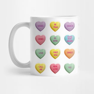 Conversation Candy Hearts Valentine's Day Mug